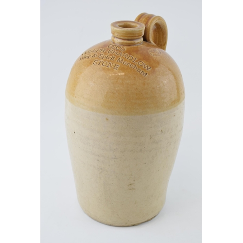 42 - A stoneware flagon 'Joseph Shardlow', 'Wine & Spirit Merchant' Stone. 3809. Made by Price Bristol. S... 