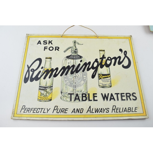 52 - A Collection of Advertising Signs Shop Boards including Hoover Rimmingtons Table Water Bandmaster Ci... 