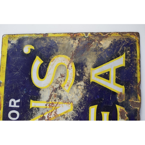 55 - An early 20th century double sided enamel advertising point of sale sign. Agents For 'LYONS' TEA'. C... 