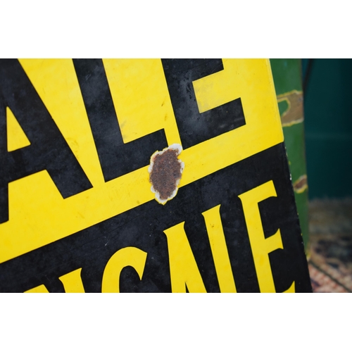 56 - Vintage Original enamel sign, double sided, 'For Sale R E Nightingale, Church Road, Tunbridge Wells,... 