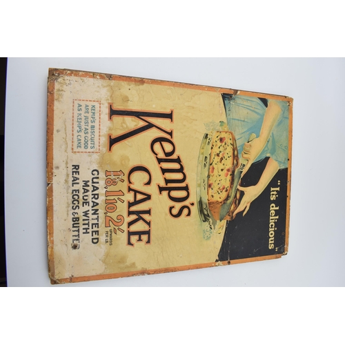 61 - A collection of 20th century advertising point of sale cardboard signs to include 'Kemp's Cake', 'Co... 