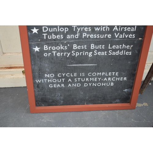 63 - 'Rudge Bicycles' point of sale advertising display sign on card. Circa 1950. Professionally framed a... 