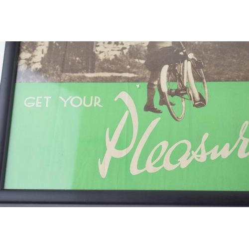 64 - Original Bicycle Advertising poster. c1940s. 'GET YOUR PLEASURE OUT OF DAWES' Dawes Bicycles. Profes... 