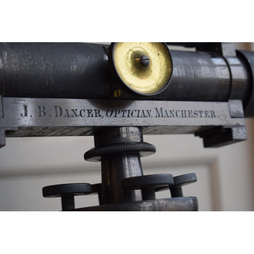 75 - c19th Brass Sight Level Scientific Surveyors Instrument by J.B. Dancer Opticians Manchester on A Sub... 