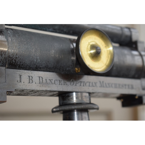 75 - c19th Brass Sight Level Scientific Surveyors Instrument by J.B. Dancer Opticians Manchester on A Sub... 