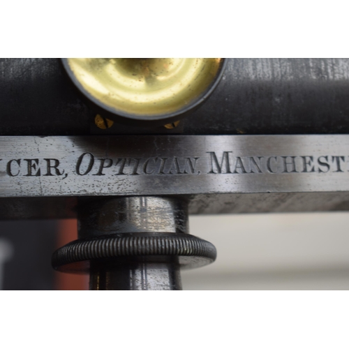 75 - c19th Brass Sight Level Scientific Surveyors Instrument by J.B. Dancer Opticians Manchester on A Sub... 