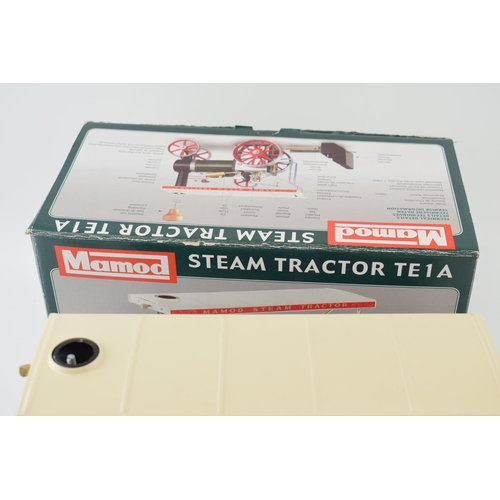 80 - Boxed Mamod TE1A Steam Tractor, with funnel, tablets and other parts.