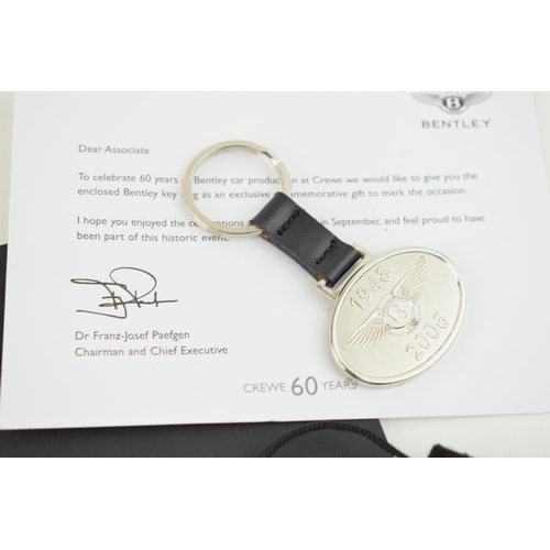 88 - 60 years of Bentley 'Crewe 60 Years' keyring with original booklet. Only available to Bentley / Roll... 