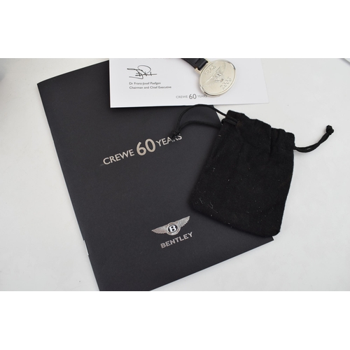 88 - 60 years of Bentley 'Crewe 60 Years' keyring with original booklet. Only available to Bentley / Roll... 