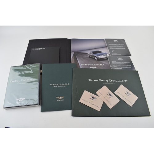 89 - A collection of vintage Bentley Motors ephemera to include booklets, brochures and DVD on the models... 