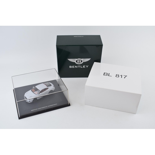 91 - Bentley Continental Supersports die cast model in metal 1:43 scale. Minichamps Germany. In original ... 