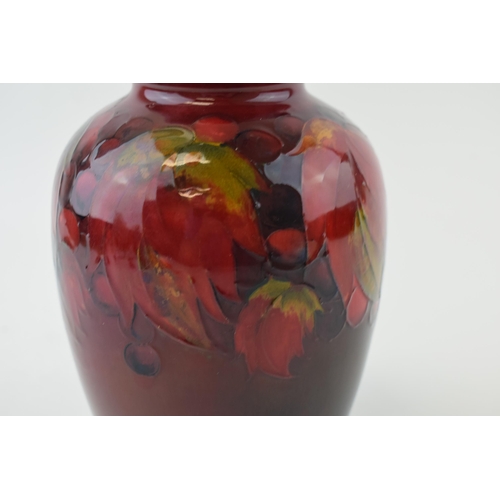 163 - Moorcroft Flambe vase in the Leaf and Berry design,  signature to base with impressed marks, 16cm ta... 