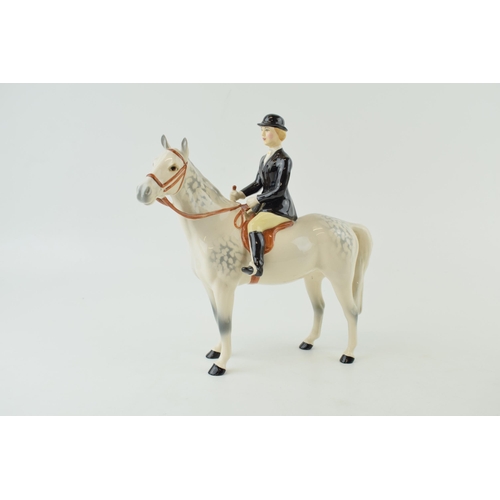 168 - Beswick Huntswoman on grey horse 1730.