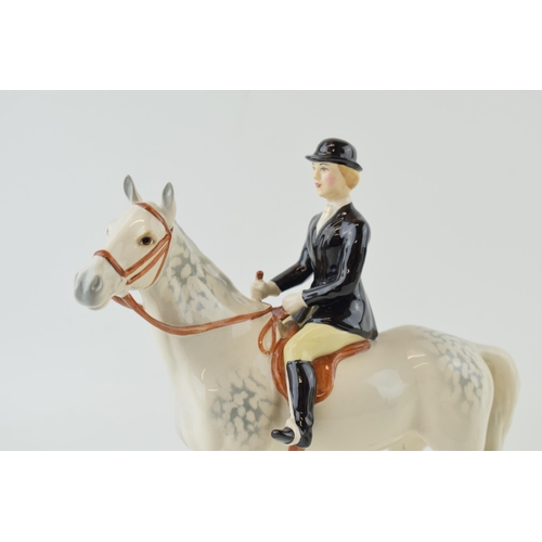 168 - Beswick Huntswoman on grey horse 1730.