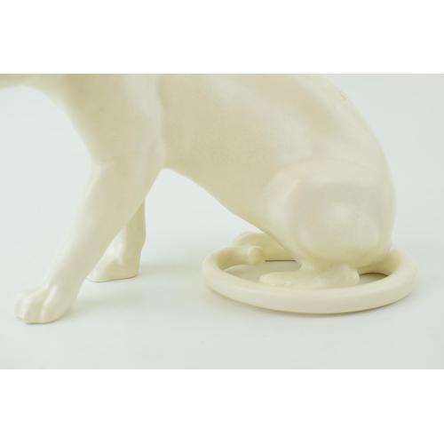 170 - Beswick Seated Leopard 841 in matte white colourway, 18cm tall.