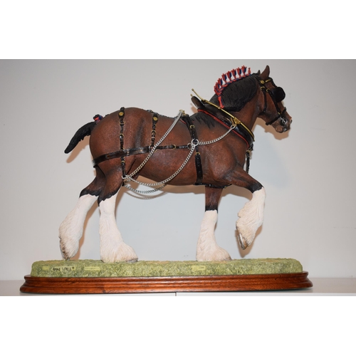 172 - Border Fine Arts 'The Champion Shire', model No. 0888A by Anne Wall, limited edition 111/500, on woo... 