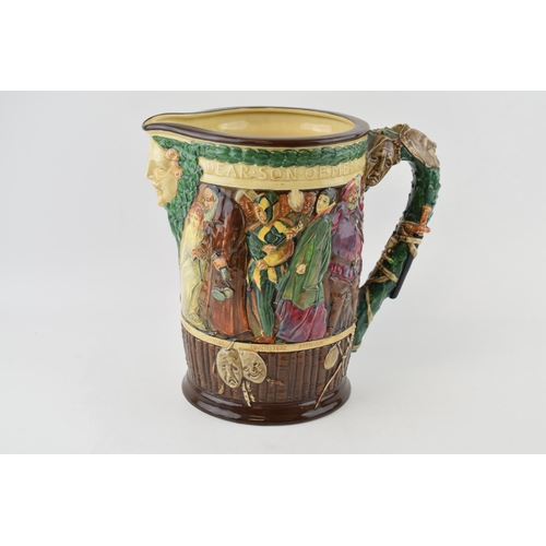 174 - Royal Doulton large embossed jug 'The Shakespeare Jug', no. 388/1000, with original certificate, 27c... 