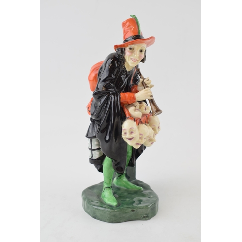 191 - Early Royal Doulton character figure 'The Mask Seller' HN1361, written red marks to base, 21cm tall ... 