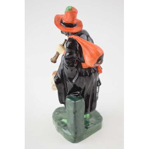 191 - Early Royal Doulton character figure 'The Mask Seller' HN1361, written red marks to base, 21cm tall ... 