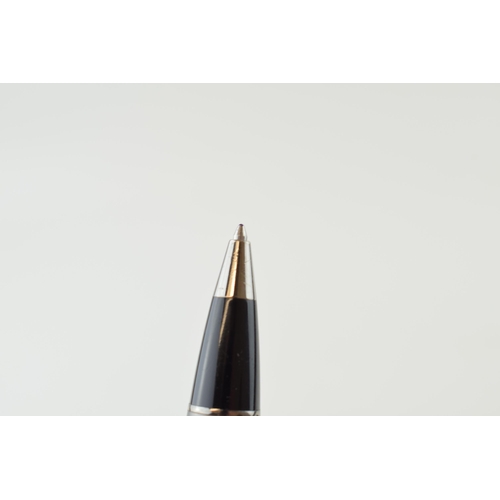 201 - A Montblanc Starwalker Fountain Pen, 14ct white gold nib, black resin body with silver coloured clip... 