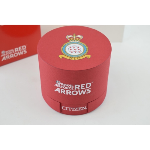 209 - Boxed Citizen Eco-Drive Royal Air Force Red Arrows watch, in working order.