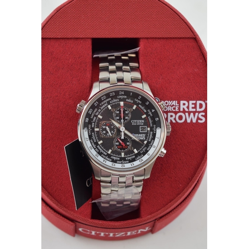 209 - Boxed Citizen Eco-Drive Royal Air Force Red Arrows watch, in working order.