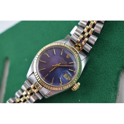 211 - Please note: this is a 26mm case.

Rolex Datejust 18ct gold and steel automatic ladies wristwatch. 1... 