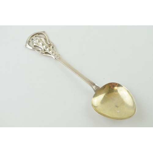 256 - Silver Arts and Crafts spoon, Kate Harris for William Hutton, London 1924, 63.0 grams, 20cm long.