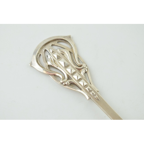 256 - Silver Arts and Crafts spoon, Kate Harris for William Hutton, London 1924, 63.0 grams, 20cm long.