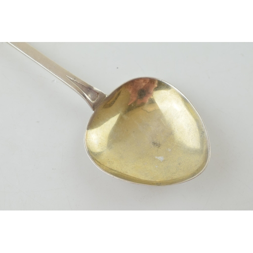 256 - Silver Arts and Crafts spoon, Kate Harris for William Hutton, London 1924, 63.0 grams, 20cm long.