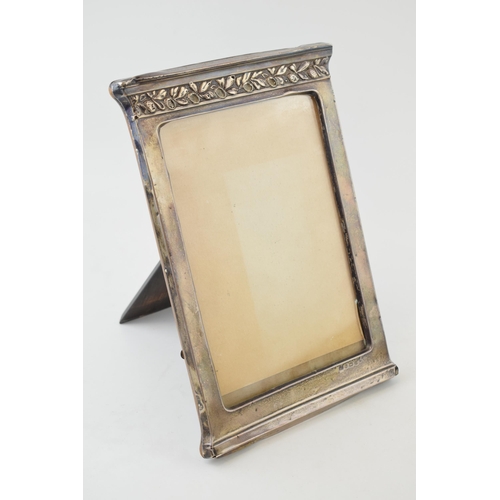 326 - Large silver fronted photo frame, easel back, 25.5cm tall, Birmingham 1913.