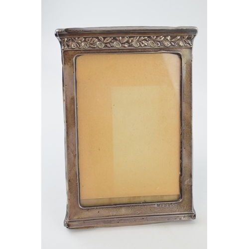 326 - Large silver fronted photo frame, easel back, 25.5cm tall, Birmingham 1913.