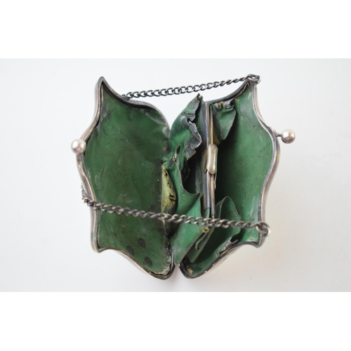 330 - Novelty silver miniature purse hallmarked Birmingham 1910. Weight 72.4 grams.