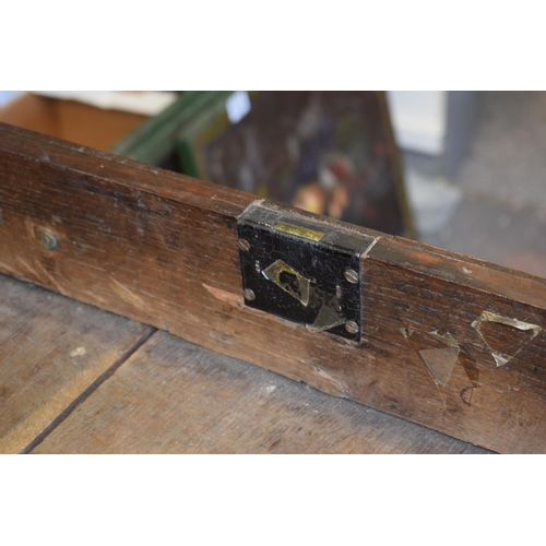 37 - Early c18th Oak Chest of Four Long Drawers with Raised Fielded Panels original Brass Handles & Escut... 