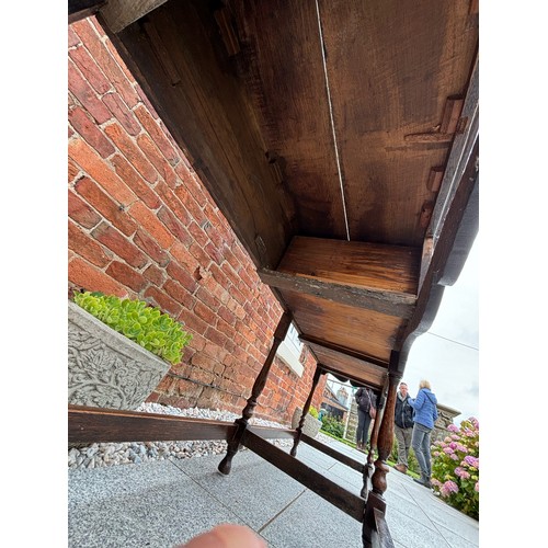 35 - 18th century oak dresser, brass fixtures and fittings, with plate rack, later plank backing, 186cm w... 