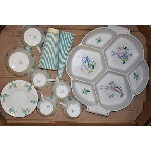 11 - A mixed collection of Mid Century Modern ceramics to include  designs by Hornsea. Poole and Royal Do... 