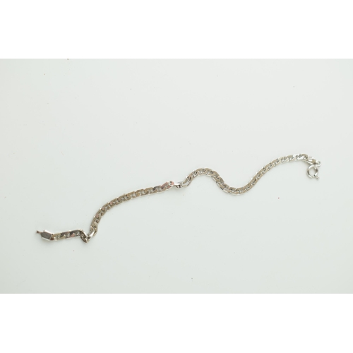 23 - A silver chain marked .925 (length 76cm) together with a silver bracelet marked .925 (length 19.5cm)... 