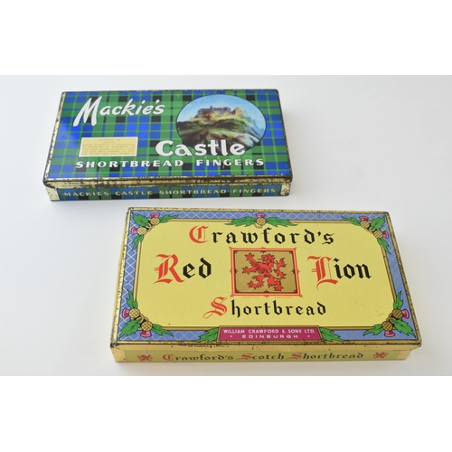 40 - Two Scottish Shortbread collectable tins, 'Crawford's Red Lion' and 'Mackie's Castle Shortbread Fing... 