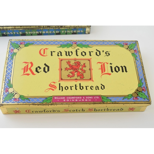 40 - Two Scottish Shortbread collectable tins, 'Crawford's Red Lion' and 'Mackie's Castle Shortbread Fing... 