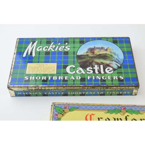 40 - Two Scottish Shortbread collectable tins, 'Crawford's Red Lion' and 'Mackie's Castle Shortbread Fing... 