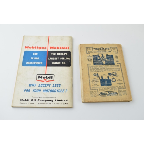 58 - Mobil advertising 'A Handbook for Motorcyclists' c1950s together with 'Open Road' Latest Road Map bo... 