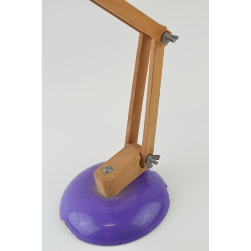 62 - Mac Lamp Terence Conran for Habitat - Purple colour way Mac Lamp - A retro 1960s adjustable Anglepoi... 