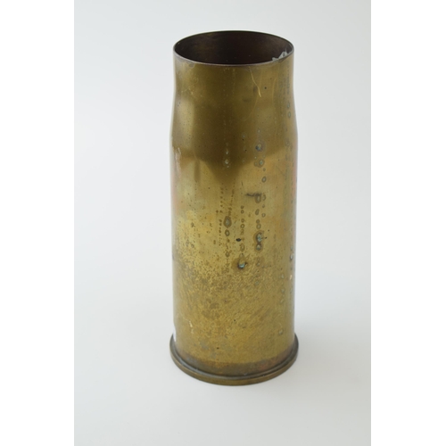 72 - A 76mm ARMDC RW175 LOT RLB brass shell casing 1991. Of Trench Art / Military interest.  Height 22.5c... 