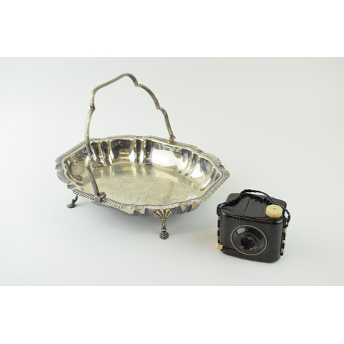 75 - A Baby Brownie with a silver plated basket, 26.5cm (2).