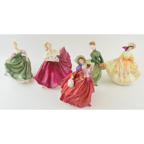 110 - Royal Doulton Figures 'Autumn Breezes’, 'Michelle'  H.N. 2234, 'Fair Lady' H.N. 2835, 'Elaine H.N. 2... 