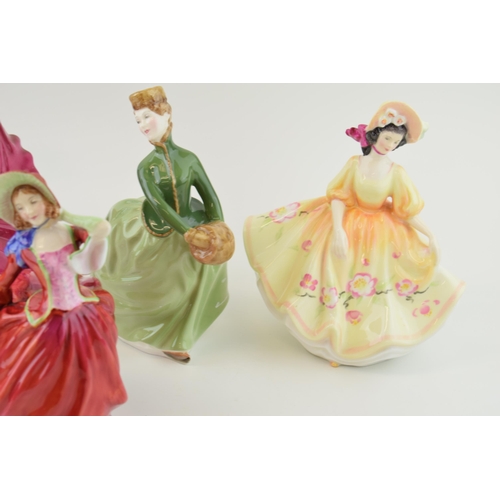 110 - Royal Doulton Figures 'Autumn Breezes’, 'Michelle'  H.N. 2234, 'Fair Lady' H.N. 2835, 'Elaine H.N. 2... 