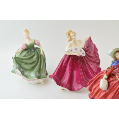 110 - Royal Doulton Figures 'Autumn Breezes’, 'Michelle'  H.N. 2234, 'Fair Lady' H.N. 2835, 'Elaine H.N. 2... 