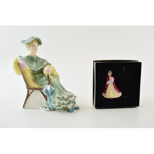 113 - Royal Doulton figure 'Ascot' HN 2356, height 15cm. Together with boxed Miniature Ladies 'Karen' M204... 