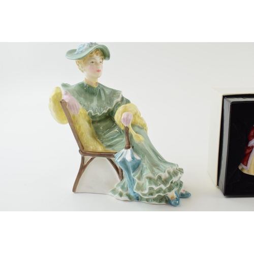 113 - Royal Doulton figure 'Ascot' HN 2356, height 15cm. Together with boxed Miniature Ladies 'Karen' M204... 