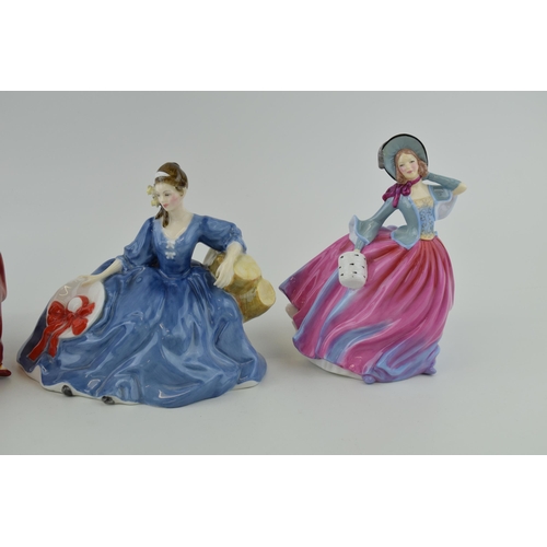 125 - Royal Doulton figures 'Autumn Breezes' H.N. 4716, 'Autumn Breezes' H.N. 1934 and 'Elyse' H.N. 2429. ... 